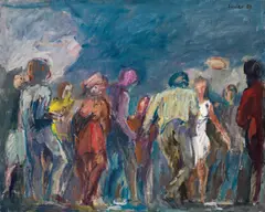Georg Eisler, Untitled, 1969, oil on canvas; framed