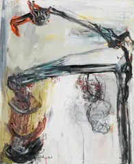Manfred Hebenstreit, Untitled, 1993, mixed media on canvas; framed