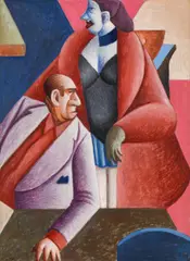 Wolfgang Herzig, Feine Gesellschaft, 1977, gouache on paper; framed