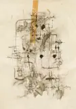 Untitled by Oswald Oberhuber, 1949, mixed media on paper; framed, sold Jun 2017