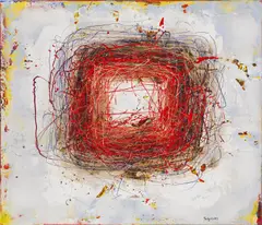 Drago J. Prelog, Heute früh noch Maribor, 2015, acrylic on canvas; framed