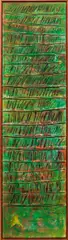 Drago J. Prelog, Lange Osterikone, 1984, mixed media on canvas; framed