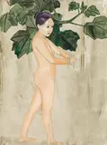 Hubert Schmalix, Wein und Seile, 2003, gouache on cardboard; framed
