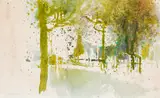 Gottfried Salzmann, Untitled, watercolour on paper; framed