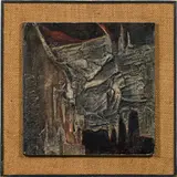 Willy Valier, Untitled, 1960, mixed media on wood; framed