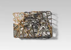 Walter Weer, Wandobjekt, 2005, painted cardboard, paper and cord