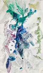 Max Weiler, Das Grüne Gewächs, 1988, egg tempera and pencil on "Waldviertler" paper, grounded; framed