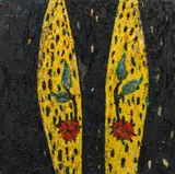 Gunter Damisch, Wilde Erdbeeren Gelbe Doppelung, 1988/89, oil on canvas; unframed