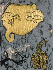 Bruno Gironcoli, Untitled, 1987, mixed media on paper; framed