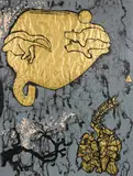 Bruno Gironcoli, Untitled, 1987, mixed media on paper; framed