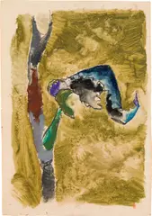 Untitled by Max Weiler, 1952, egg tempera on laid paper; unframed, sold Jun 2017