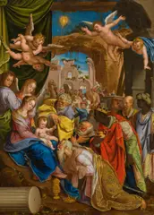 Denys Calvaert, The Adoration of the Magi, oil on copper