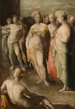 The virgins of Croton by circle of Domenico Beccafumi, oil on canvas, probably cut on the edges, sold Apr 2017