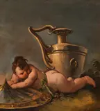 Gaspare Diziani, Putto with a vase