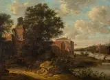 Pieter Cosijn, River landscape, 1666, oil on panel
