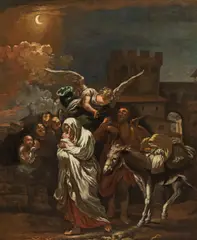 Flight into Egypt by Livio Mehus, oil on canvas, offered Apr 2017