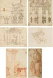 Mixed lot: architecture and figure studies (6 drawings) by Artists of the 17th-19th century, sold Apr 2017