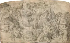 follower of Michelangelo Buonarroti, The damned (detail of the last judgement), probably 16th century