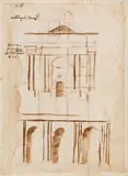 Sketches for facades by follower of Michelangelo Buonarroti, 16th/17th century, sold Apr 2017