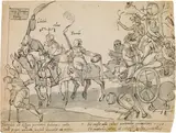 Volwassenheid" (Allegory of maternity/adulthood), corresponding to daytimes and seasons by follower of Ambrosius Francken, pen and black ink, wash, unframed, sold Apr 2017