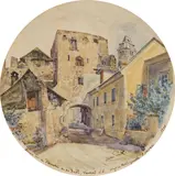 Erwin Pendl, Steiner Tor, Dürnstein, 1927, watercolour on paper