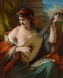 Friedrich von Amerling, Luise Nowak as lute player
