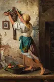 Johann Till the Younger, Floral decoration for the crucifix, 1852, oil on canvas