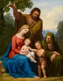 Josef Arnold, The holy family with saints Elizabeth and John, 1827, oil on canvas