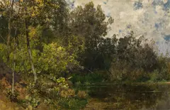 Adolf Gustav Ditscheiner, Meadow landscape, 1901, oil on canvas
