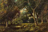 Narcisse Virgile Diaz De La Peña, Two women collecting wood in the forest of Fontainebleau