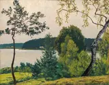 Walter Leistikow, Landscape in the Mark, oil on canvas, unframed