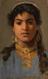 Leopold Carl Müller, Portrait of a Bedouin girl