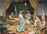Giuseppe Riva, Oriental dancer, watercolour on paper