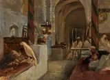 Leopold Carl Müller, Bazaar scene (nature study)