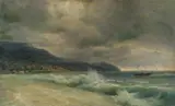 View of Jalta by circle of Iwan Konstantinowitsch Aivazovsky, oil on canvas, unframed, sold Apr 2017
