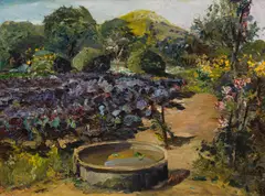 Lea von Littrow, Garden in Ragusa, oil on canvas