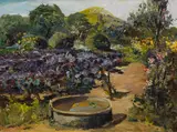 Lea von Littrow, Garden in Ragusa, oil on canvas