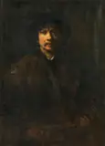 Self portrait by Rembrandt Harmensz van Rijn, oil on canvas, sold Feb 2017