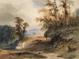 Johann H. Koekkoek, Horsemen in a landscape, 1806, watercolour on paper