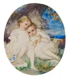 Siblings by circle of Georg Raab, miniature on ivory, sold Feb 2017