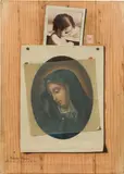 Francesco Alegiani, Trompe l'oeil with Madonna by Carlo Dolci, oil on canvas, unframed