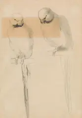 Zwei Sittiche by Edouard Manet, Bleistift auf Papier, sold Mar 2017