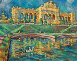 Georg Pevetz, Gloriette (Schönbrunn), Öl auf Pressspanplatte