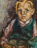 Trude Schmidl-Wähner, Porträt des Sohnes Gustav, 1935, Öl auf Leinwand