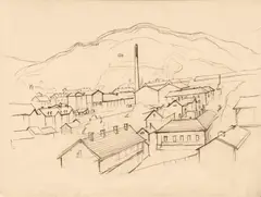 Herbert Boeckl, Studie aus dem Eisenerzer Skizzenbuch (Erzberg), um 1941, 38.5 × 51.5 cm