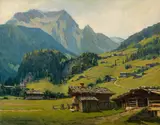 Karl Ludwig Prinz, Zillertal bei Mayrhofen, Öl auf Leinwand