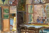 Carl Fahringer, View out of a restaurant