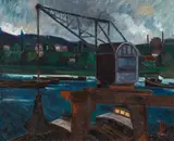 Herbert Breiter, Hafen, 1956, Öl auf Leinwand