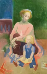 Georg Jung, Borghild and Verena, oil on canvas
