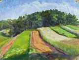 Eduard Bäumer, Landscape, c. 1912-14, oil on canvas